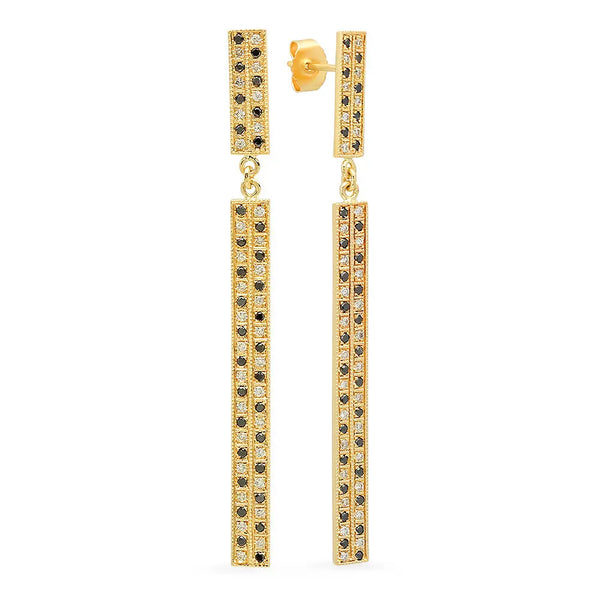 California King Snake Diamond Earrings