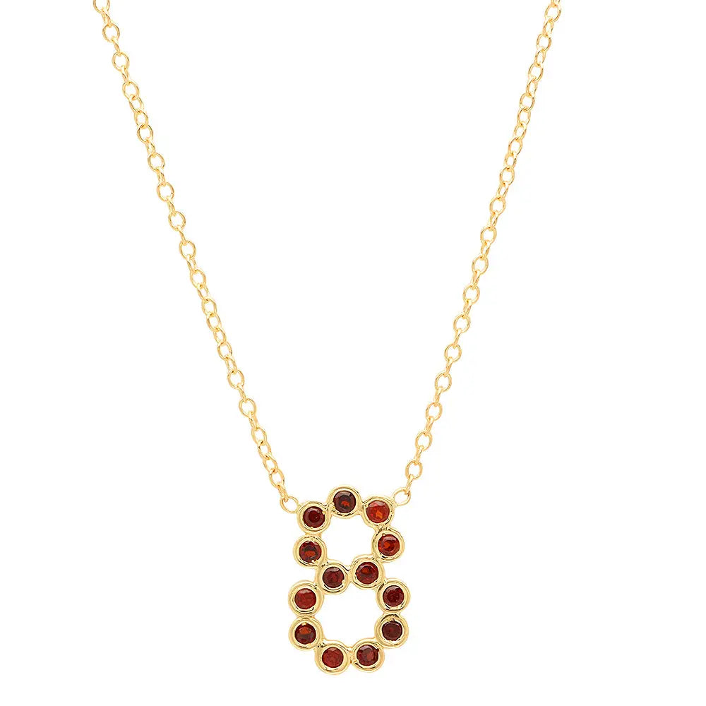DSJ's Signature Meaningful Number & Birthstone Necklace