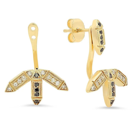 Unique Square Diamond Dangle Earrings