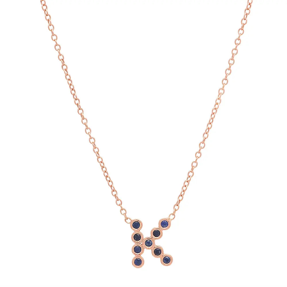 DSJ's Signature Meaningful Birthstone & Initial Necklace