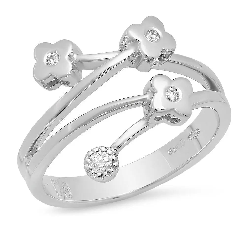 Passion Flowers Diamond Ring