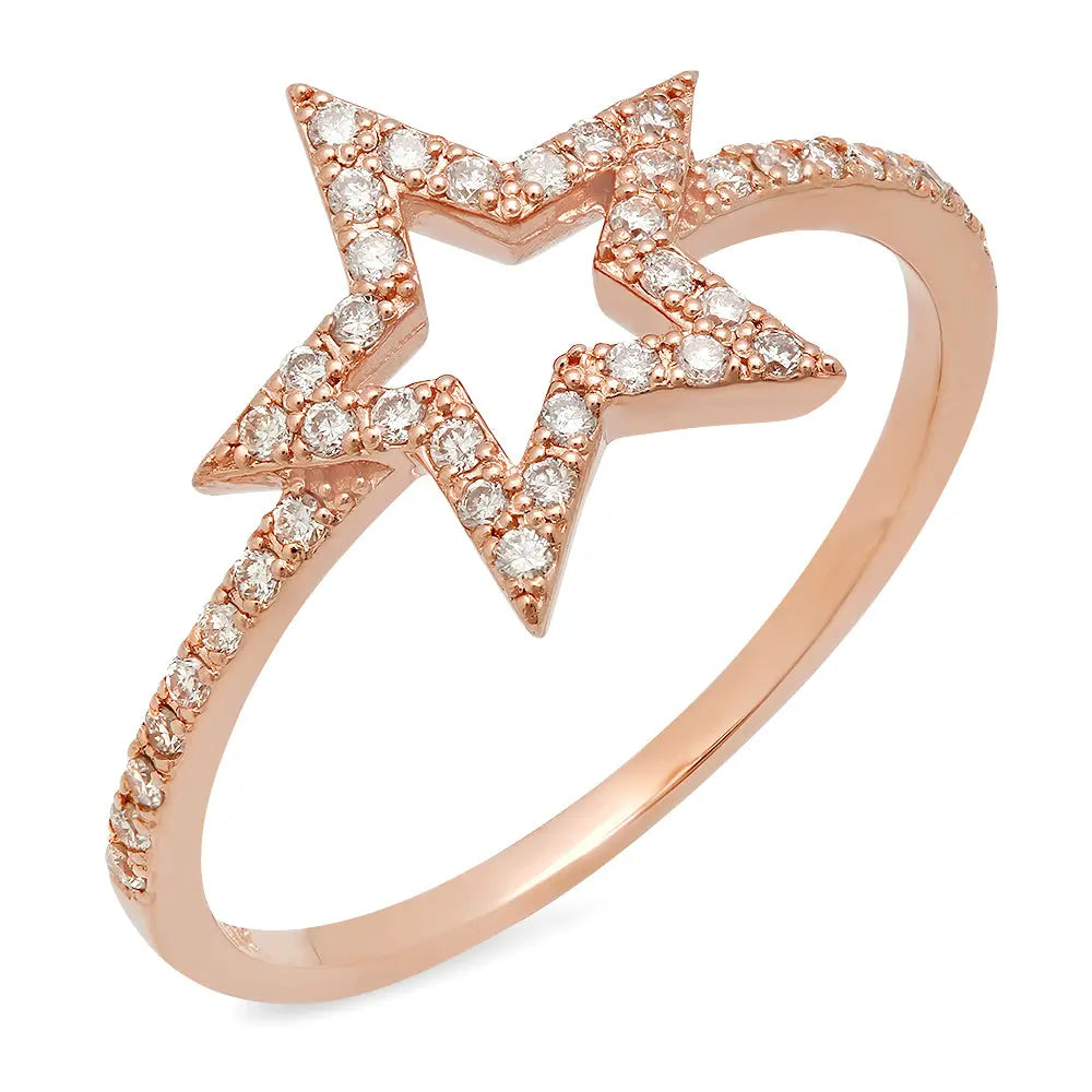 Falling Star Diamond Ring