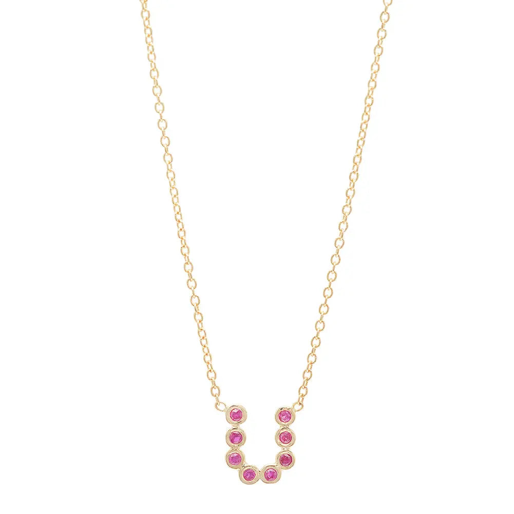 DSJ's Signature Meaningful Birthstone & Initial Necklace