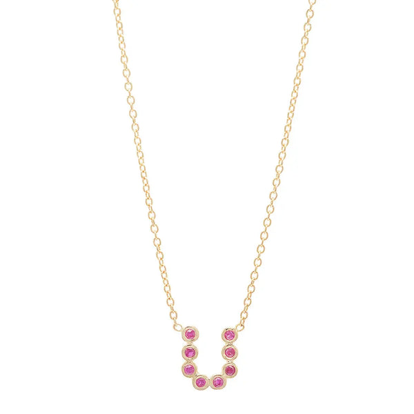 DSJ's Signature Meaningful Birthstone & Initial Necklace - Dana Seng Jewelry Collection