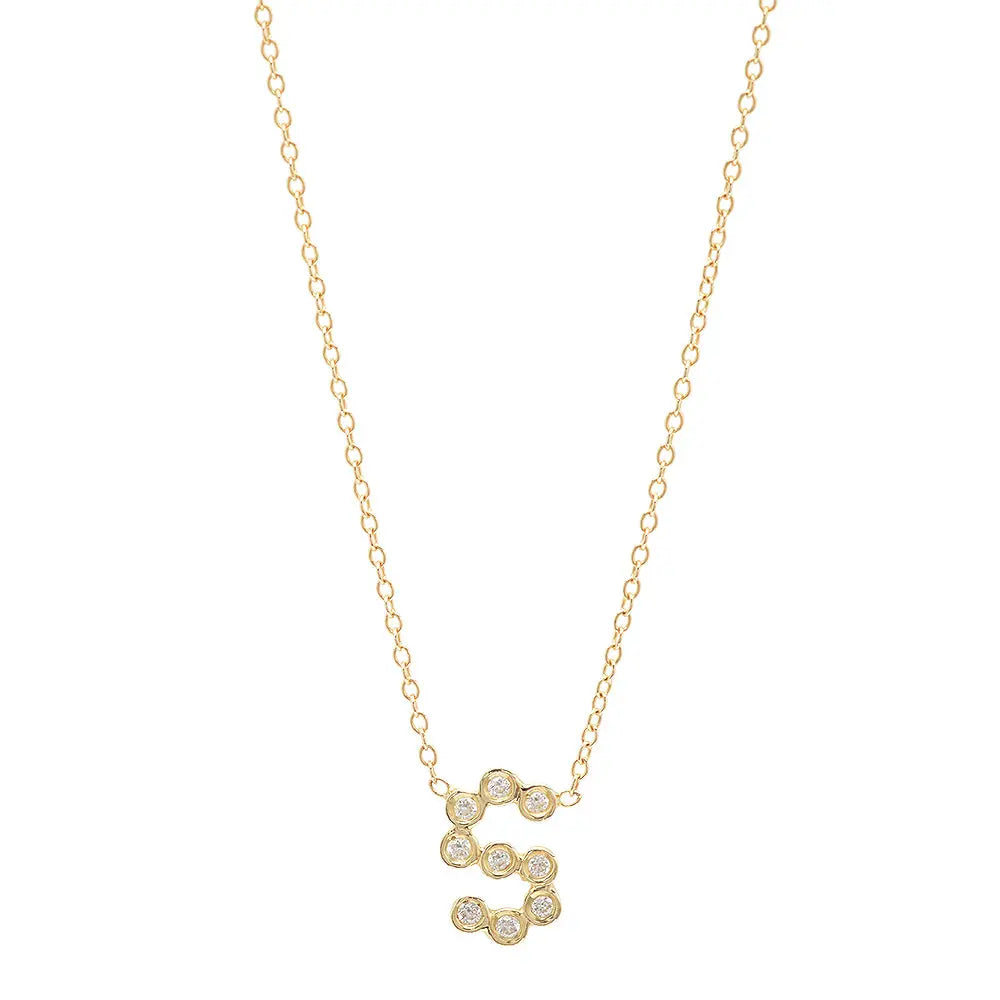 DSJ's Signature Meaningful Birthstone & Initial Necklace