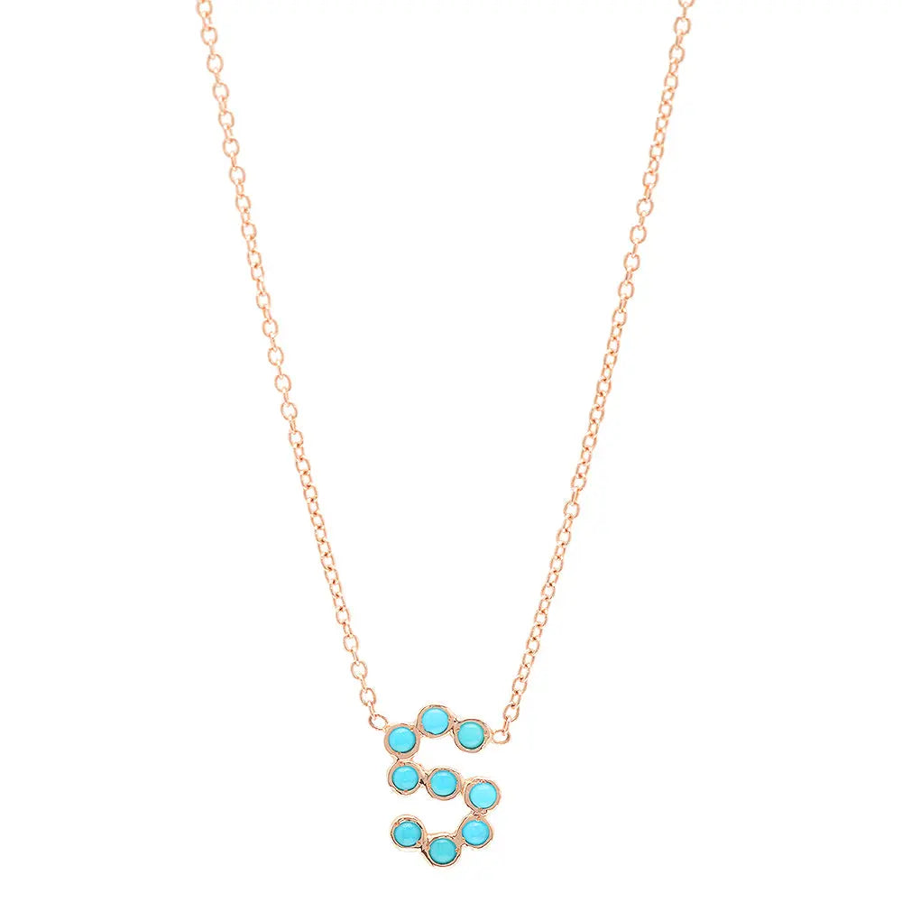 DSJ's Signature Meaningful Birthstone & Initial Necklace