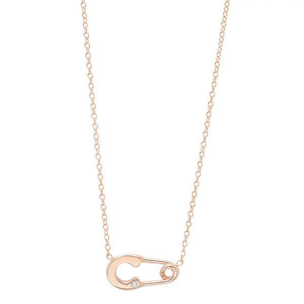Safety Pin Diamond Necklace - Dana Seng Jewelry Collection