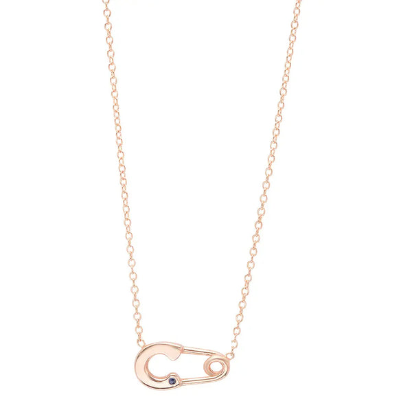 Safety Pin Gemstone Necklace - Dana Seng Jewelry Collection