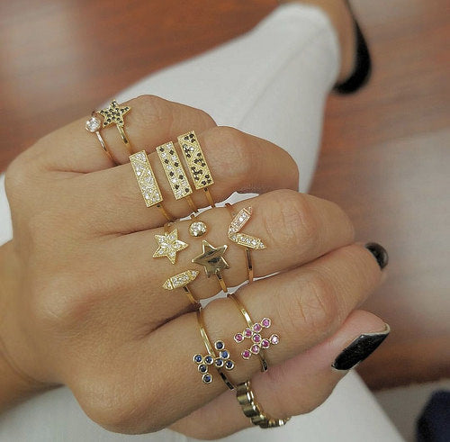How to Stack Delicate Diamond Rings