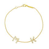 (2 Initials) DSJ's Signature Meaningful Multi Birthstone & Initial Bracelet - Dana Seng Jewelry Collection