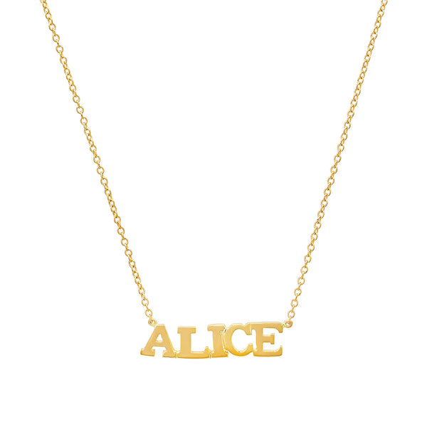 Precious Solid 14k Gold Name Necklace