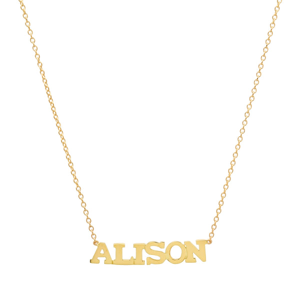 Precious Solid 14k Gold Name Necklace