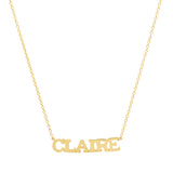 Precious Solid 14k Gold Name Necklace