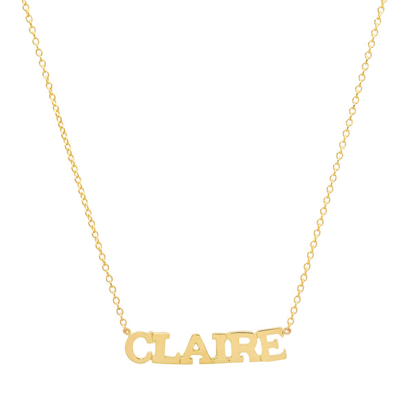 Precious Solid 14k Gold Name Necklace
