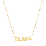 Precious Solid 14k Gold Name Necklace