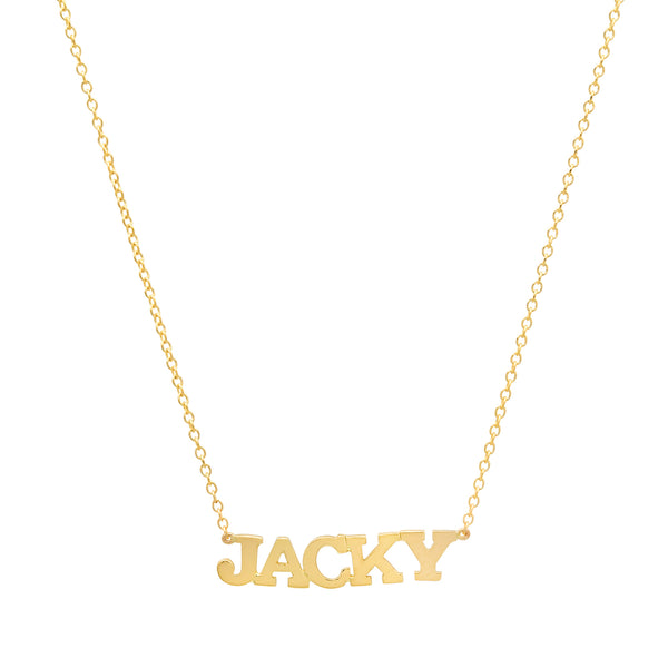 Precious Solid 14k Gold Name Necklace