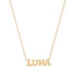 Precious Solid 14k Gold Name Necklace