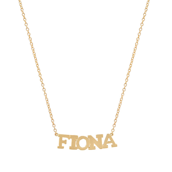 Precious Solid 14k Gold Name Necklace
