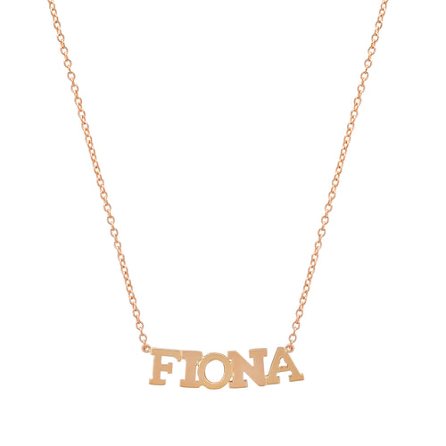 Precious Solid 14k Gold Name Necklace