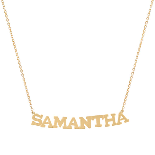 Precious Solid 14k Gold Name Necklace