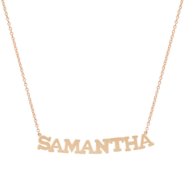 Precious Solid 14k Gold Name Necklace