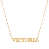 Precious Solid 14k Gold Name Necklace