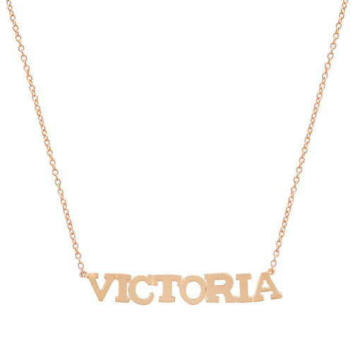 Precious Solid 14k Gold Name Necklace