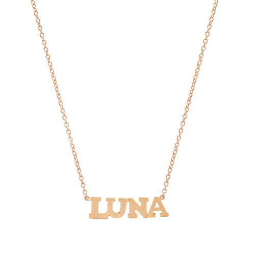 Precious Solid 14k Gold Name Necklace