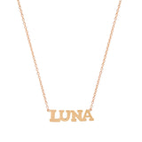 Precious Solid 14k Gold Name Necklace