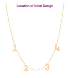 (6 Precious Initials) DSJ's Signature Meaningful Multi Gold Initial Necklace