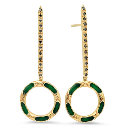 Magnificent Heart Diamond Dangle Earrings