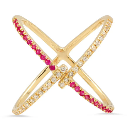 Dainty Square Twisted Gold Ring