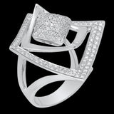 Abstract Sculpture Diamond Ring