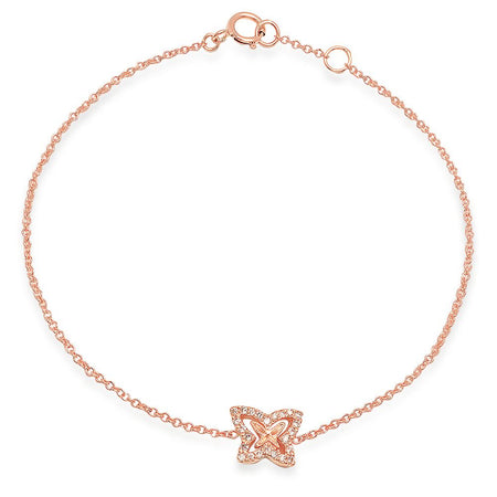 Butterflies Gold Station Necklace