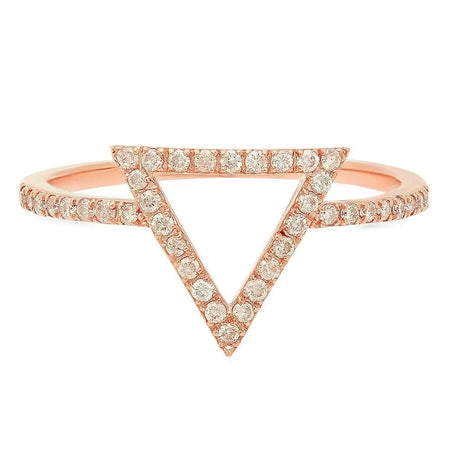 Safety Pin Diamond Ring