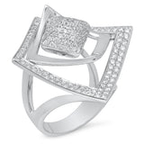 Abstract Sculpture Diamond Ring