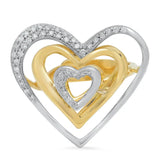 Sculpted Heart Diamond Ring