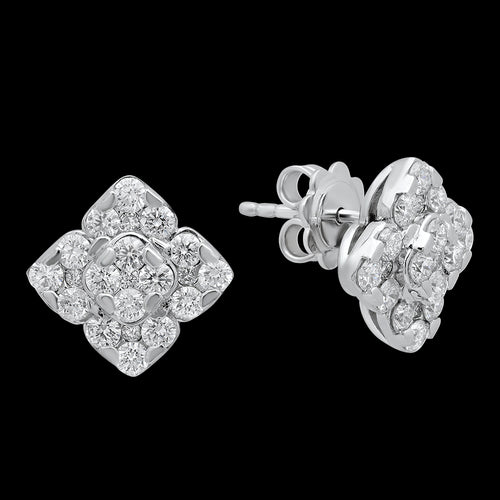 Vintage Style Diamond Stud Earrings