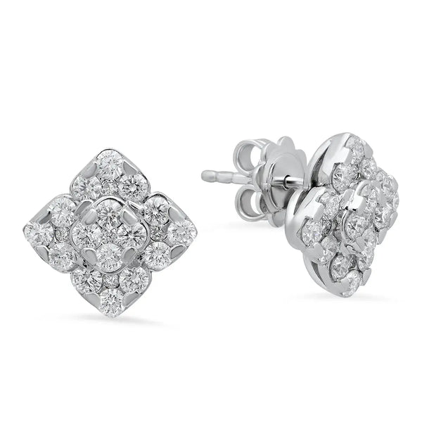 Vintage Style Diamond Stud Earrings