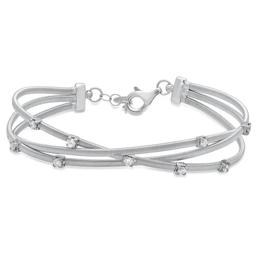 Intertwined Fate Diamond Bangle - Dana Seng Jewelry Collection