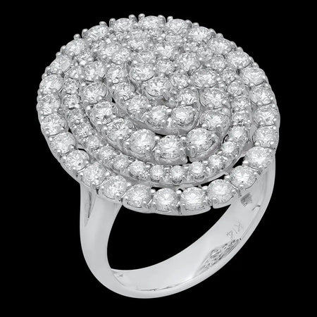 Abstract Sculpture Diamond Ring