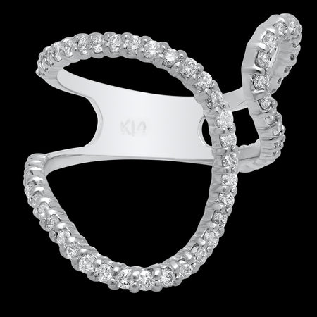 Double Criss Cross Diamond Ring