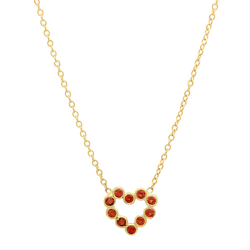 DSJ's Signature Meaningful Heart Birthstone Necklace