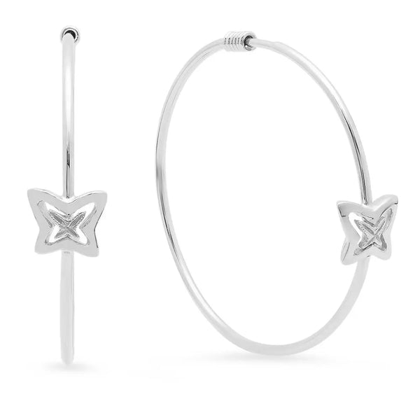 Butterflies Gold Hoop Earrings - Dana Seng Jewelry Collection
