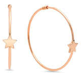 Dashing Star Gold Hoop Earrings - Dana Seng Jewelry Collection
