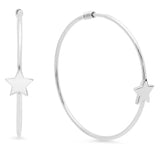 Dashing Star Gold Hoop Earrings