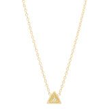 Triangle Diamond Birthstone Necklace