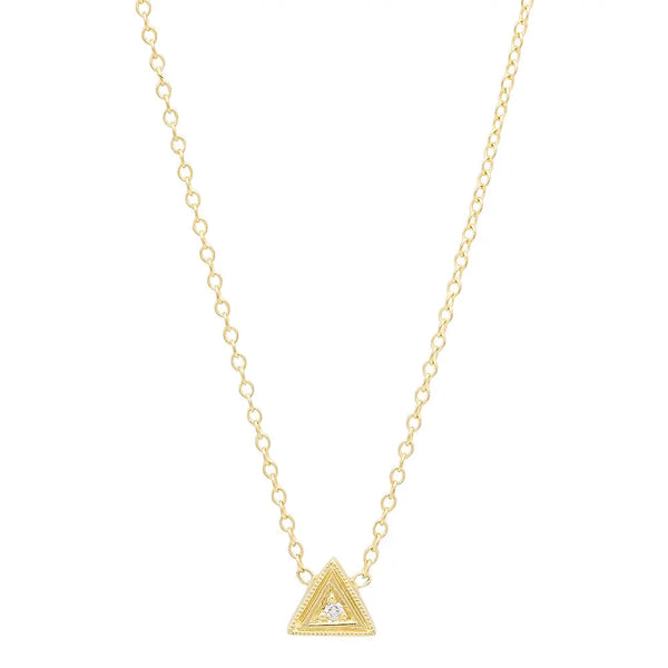 Triangle Diamond Birthstone Necklace