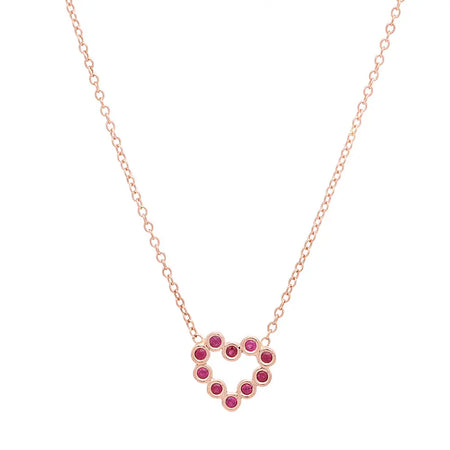 Mini Heart Birthstone Necklace