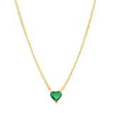 Heart Shaped Emerald Necklace - Dana Seng Jewelry Collection